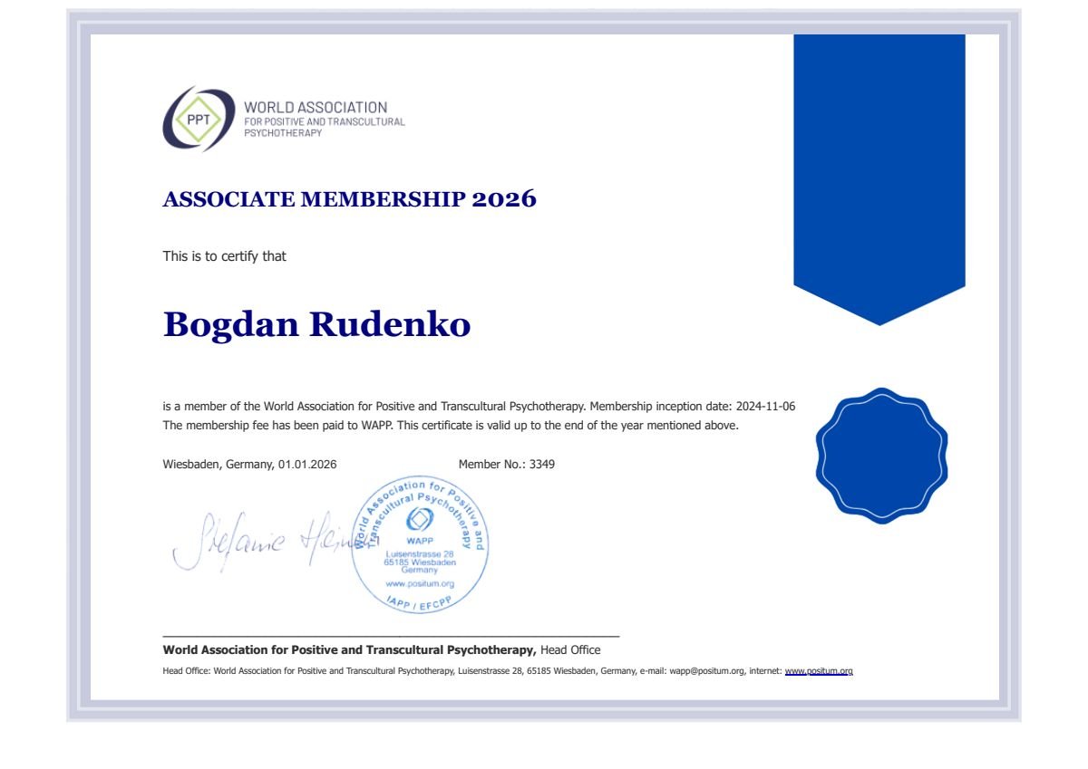 Сертифікат WAPP Associate Membership